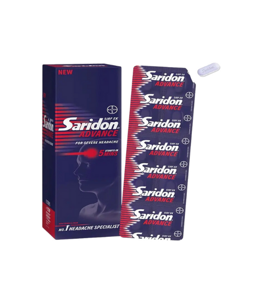 Saridon Advance 5 इन 1 दर्द निवारण के लिए | 10 गोलियाँ